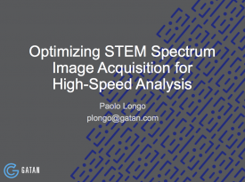 Optimizing STEM spectrum image acquisition for high speed analysis